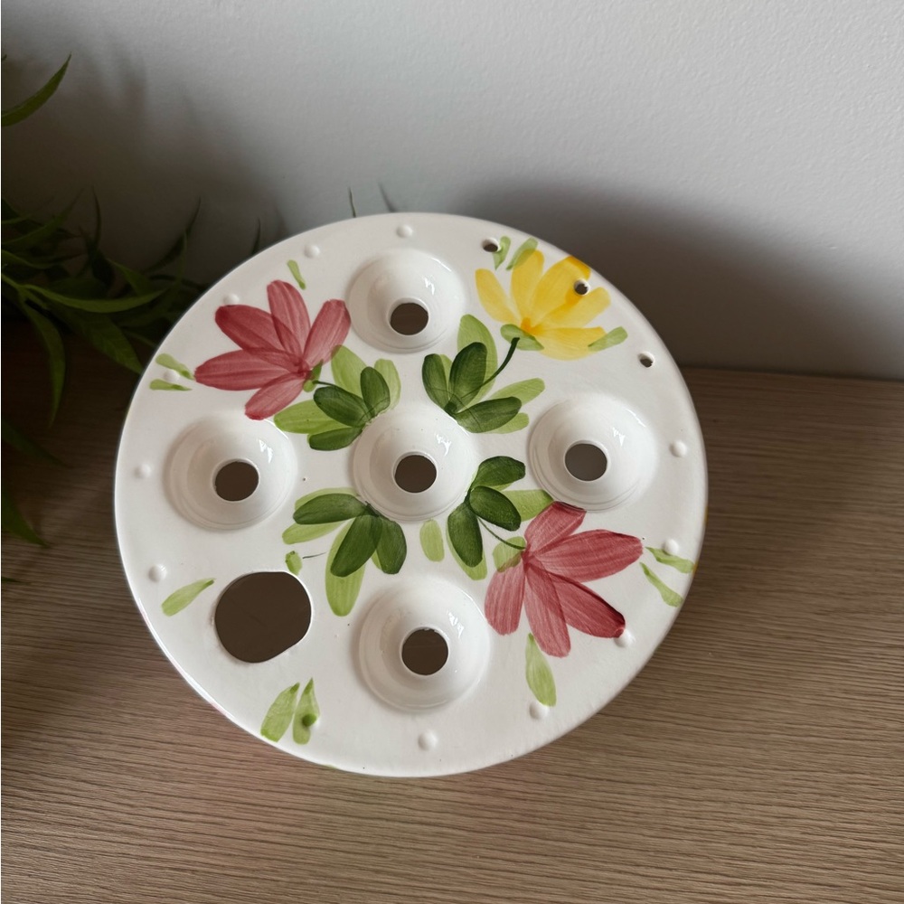 Floral Ceramic Egg Holder